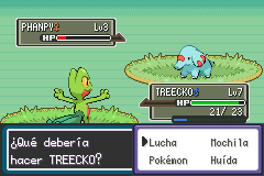 Pokémon Ancient экран боя