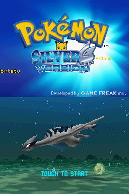 Pokémon Silver Yellow стартовый экран
