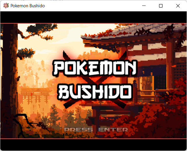 Pokémon Bushido: вступительный экран