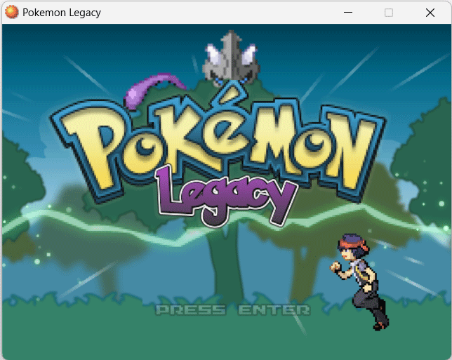 Pokémon Legacy начальный экран