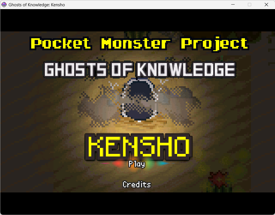 Pokémon Ghosts of Knowledge: Kensho стартовый экран