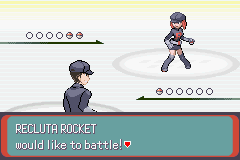 Pokémon Team Rocket экран боя