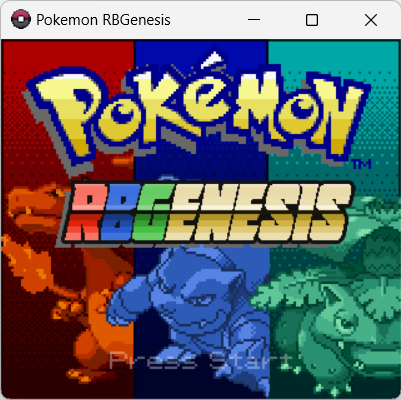 Pokémon RBGenesis заставка