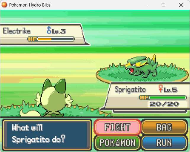 Битва в Pokémon Hydro Bliss