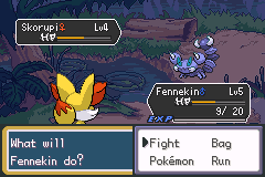 Pokémon Avalon экран битвы