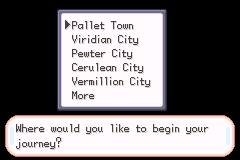 Выбор города для старта