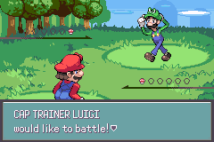 Экран боя в Super Mariomon​