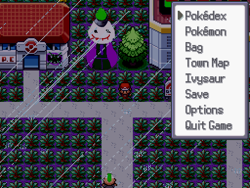 Меню в Pokémon Dark Knight