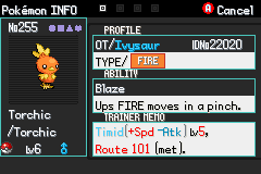 Досье в Pokémon Omega Ruby Origins