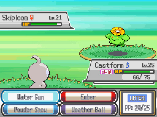 Экран боя в игре