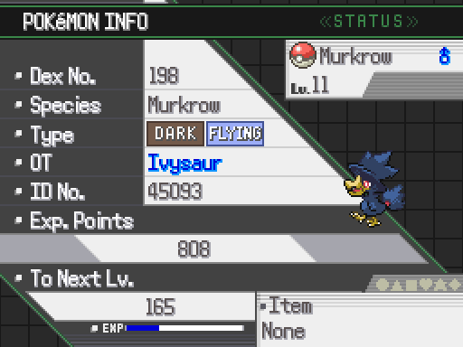 Досье покемона