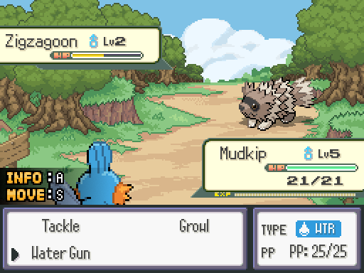 Экран боя в Pokémon Eternal Emerald